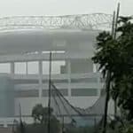 Stadion Batakan Rusak Diterjang Angin Kencang