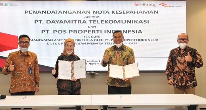 Sinergi Anak Perusahaan BUMN, Mitratel Gandeng Pos Properti Indonesia