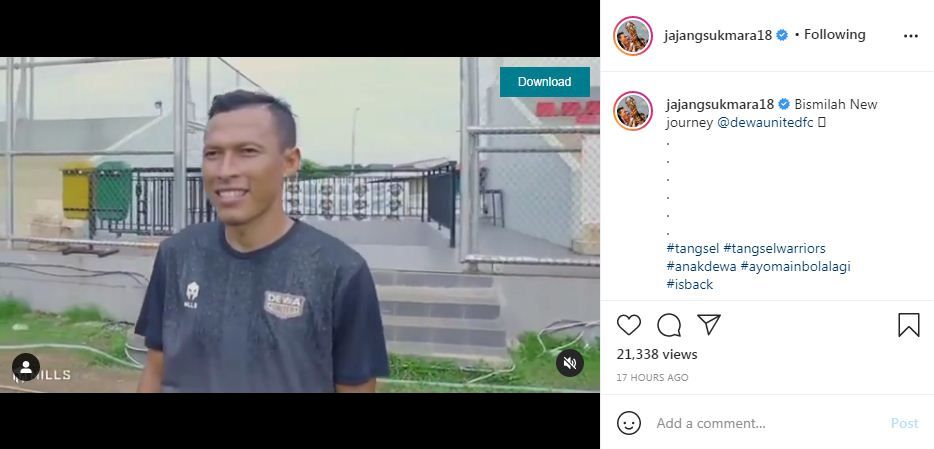Gabung Dewa United, Jajang Sukmara Dibanjiri Dukungan Dari Mantan Rekan Setimnya di Persib