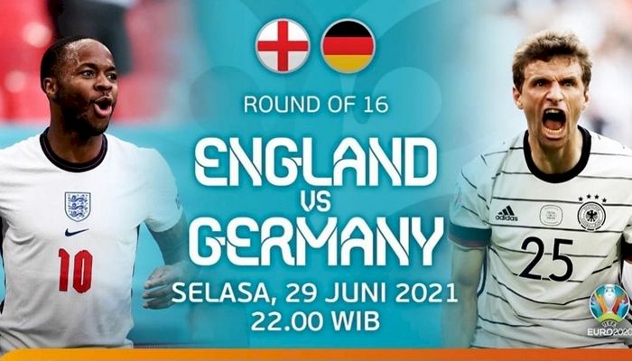 Link Live Streaming Inggris vs Jerman 16 Besar Euro 2020 Malam Ini 