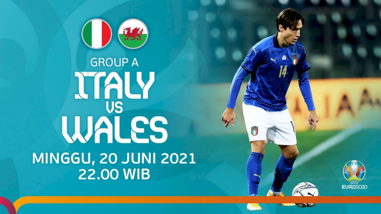 Link Streaming dan Siaran Langsung TV EURO 2021 Malam Ini Italia vs Wales 