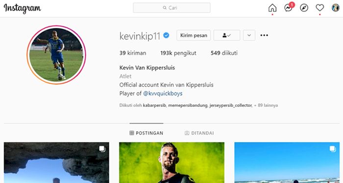 Foto Profil Instagram Masih Kenakan Kostum Persib, Kippersluis Beberkan Alasannya Ogah Ganti