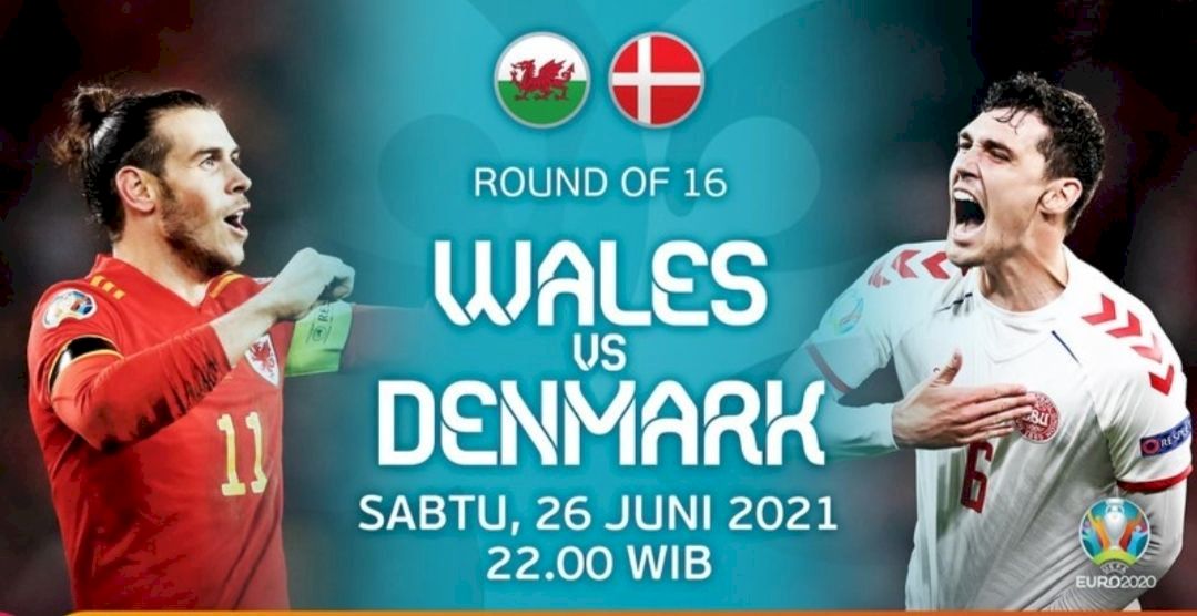 Link Live Streaming dan Siaran Langsung TV Babak 16 Besar Euro 2020 Malam Ini Wales Vs Denmark 