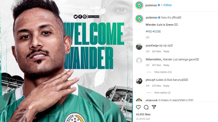 Ini Sosok yang 'Membantu' Wander Luiz Hijrah ke PS Sleman