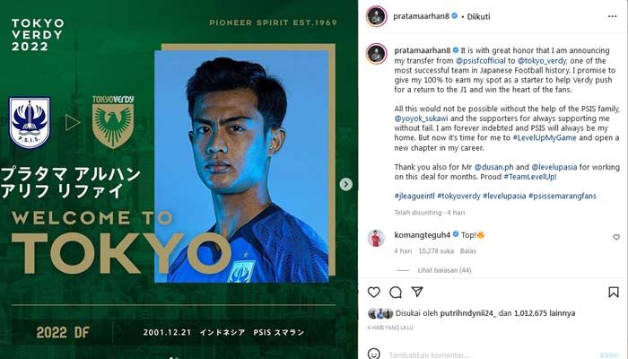 Di Balik Kepindahan Pratama Arhan ke Tokyo Verdy, Ada Kekecewaan Warga Jepang