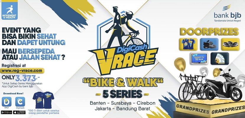  Banyak Hadiah Menarik, Ayo Daftar DigiCash VRace - Virtual Bike & Walk Series 2 