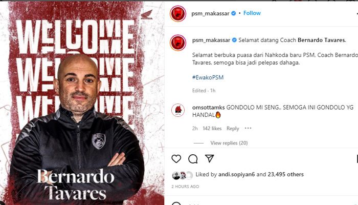 PSM Umumkan Pelatih Baru saat Waktu Buka Puasa: Semoga Jadi Pelepas Dahaga