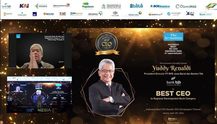 Dirut bank bjb Yuddy Renaldi Raih Indonesia Best CEO Awards 2022