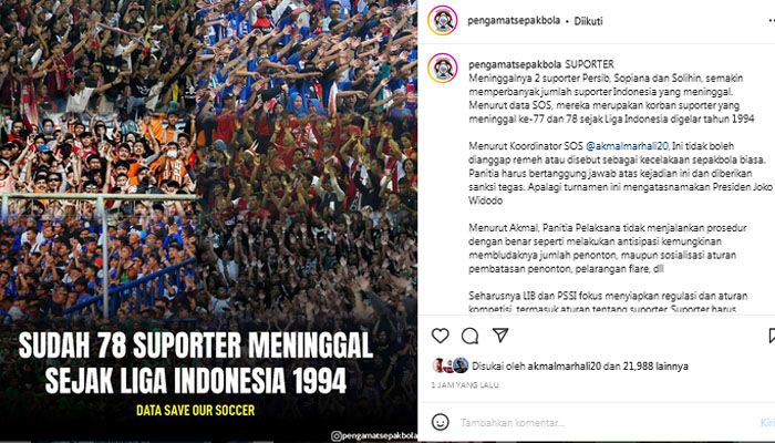 2 Bobotoh Tewas di GBLA Menambah Panjang Suporter yang Meregang Nyawa