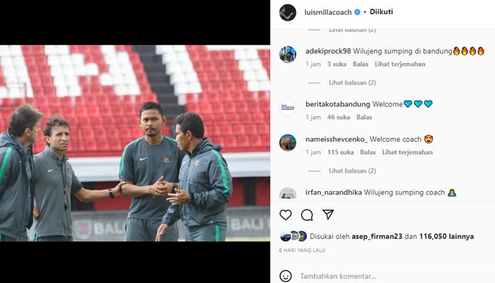 Setelah Resmi Diumumkan Jadi Pelatih Persib, Luis Milla Langsung Kebanjiran Ucapan Selamat dari Bobotoh
