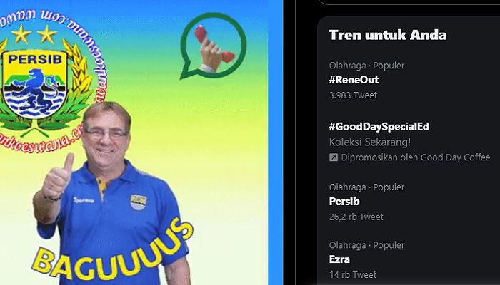Persib Catat Start Terburuk di Era Liga 1, #ReneOut Trending Topic