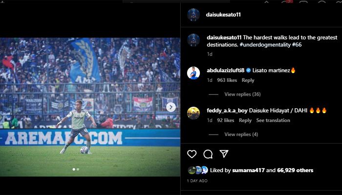 Nyetel di Posisi CB, Daisuke Sato Kini Dijuluki Lisato Martinez