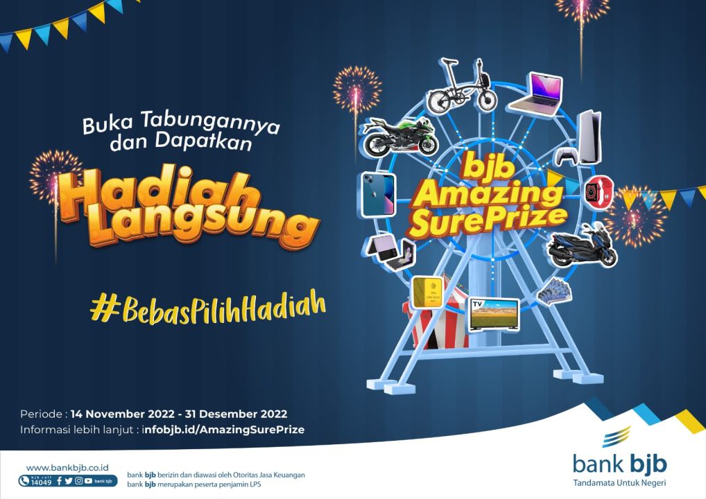 Akhir Tahun Nabung di Bank Bjb, Banyak Pilihan Hadiah Langsung