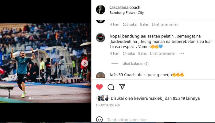 Bobotoh Serbu Medsos Coach Manu, Dibanjiri Ungkapan Bernada Ini