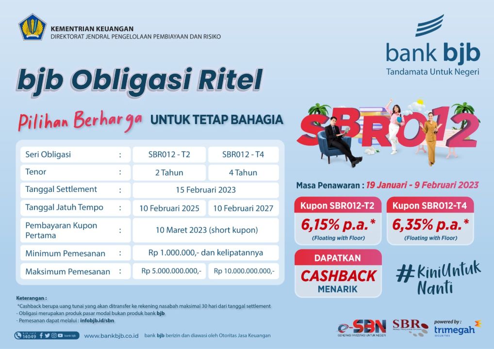 Bank bjb Kembali Tawarkan SBR 012, Ada Dua Pilihan Investasi Menarik