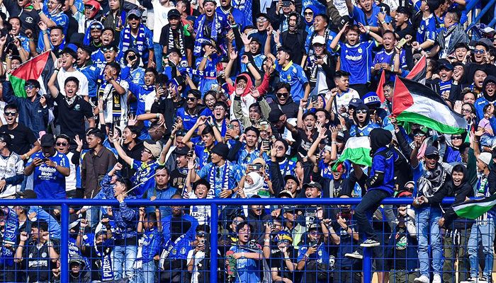 Reaksi Pemain Persib dan Petinggi PT PBB Melihat Ribuan Bendera Palestina Berkibar di GBLA