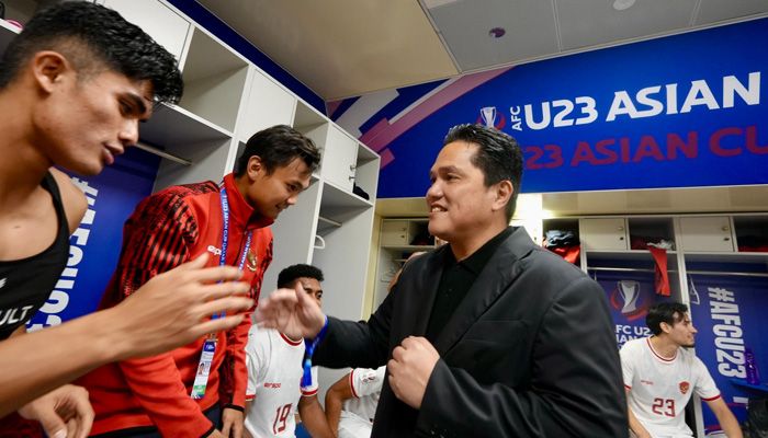 Erick Thohir Suntik Motivasi Garuda Muda, Pintu ke Olimpiade Paris Masih Terbuka