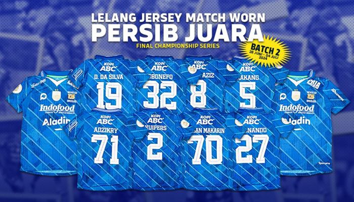 Lelang Jersey Terkumpul Rp186 Juta, Persib Sampaikan Terima Kasih 