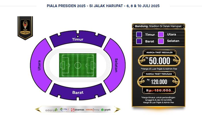 Ini Link Resmi Pembelian Tiket Piala Presiden 2025